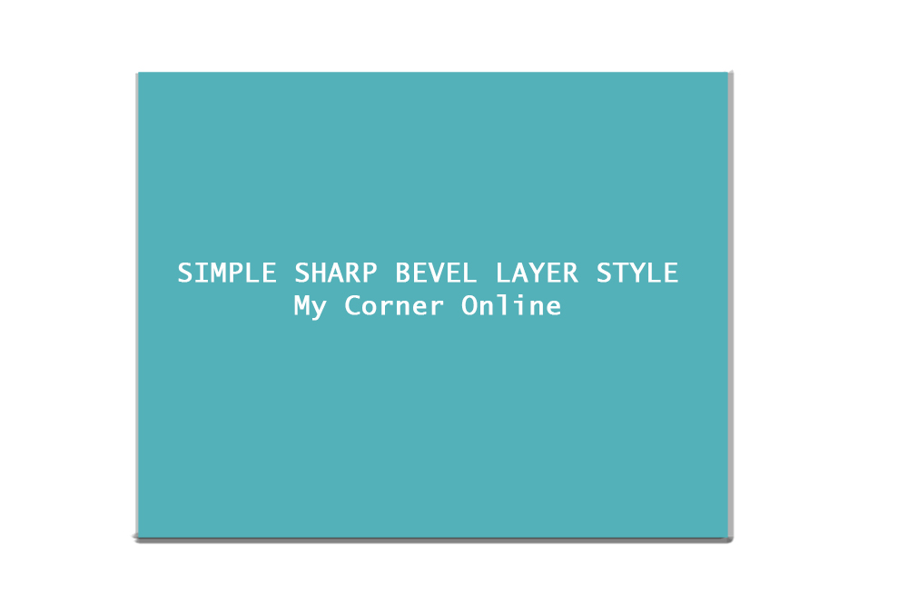 Simple Sharp Bevel Layer Style